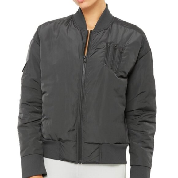 Alo Yoga Squad Down Bomber Jacket - Picture 1 of 8